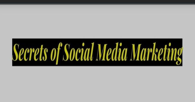 The inscription of secrets of social media marketing