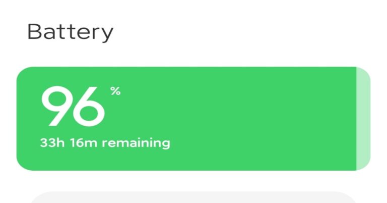 A 96% full phone bar