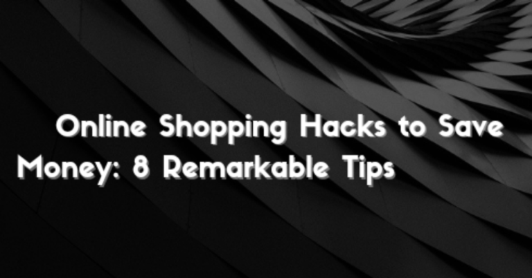 An inscription with online shopping hacks to save money