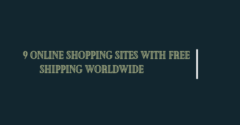 A text with online shopping sites with free shipping worldwide