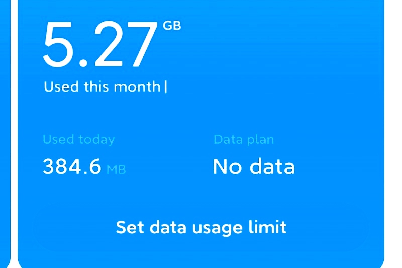 data usage page