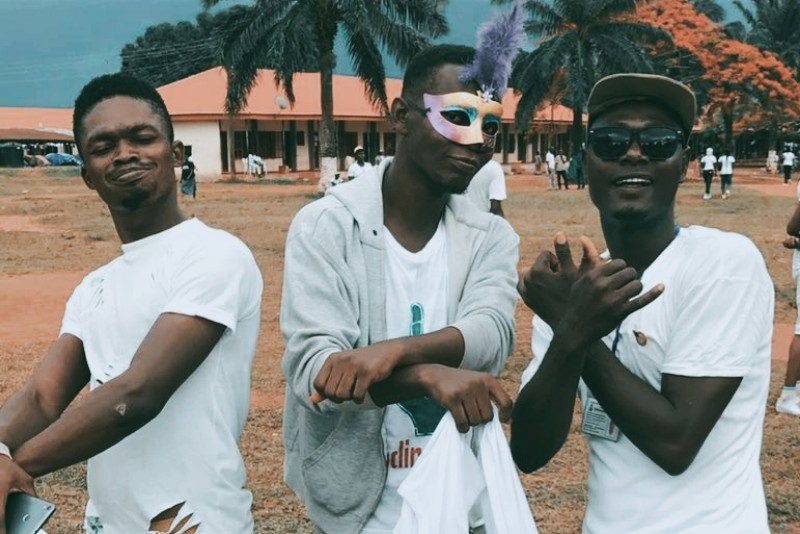 Corps members having fun during carnival