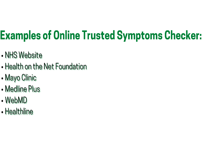 List of trusted websites that are safe ways to research your symptoms online