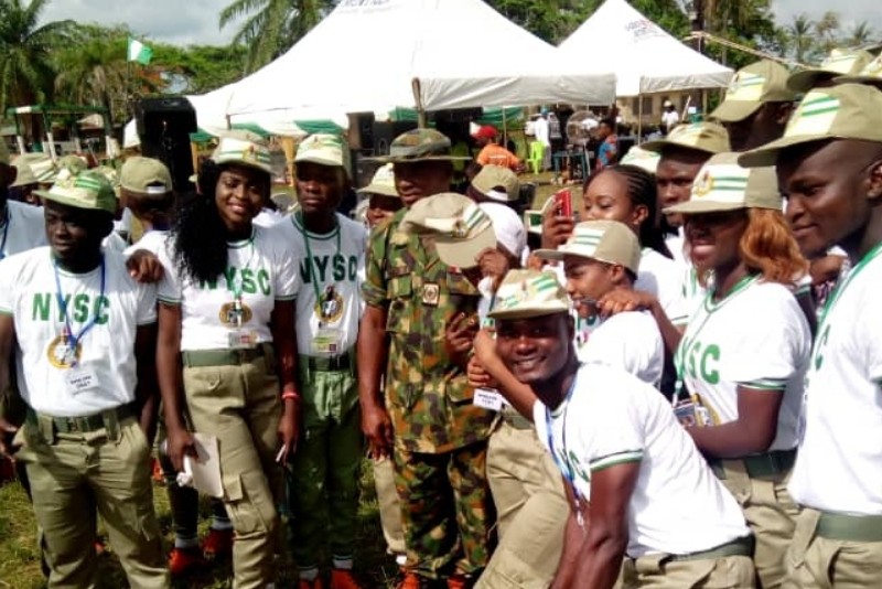 Nysc members with a military personell