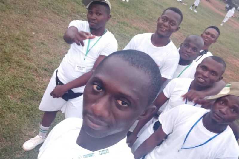 Youth corps on the parade ground